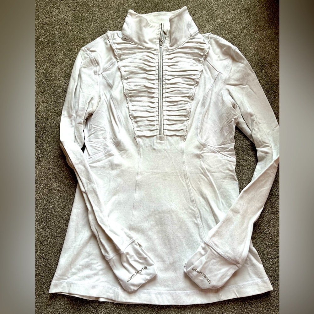 Lululemon Run Your Heart Out Ruffle Quarter Zip